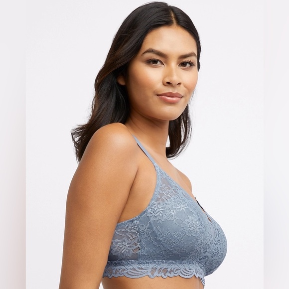 NWT (Size M) BALI Lace Desire Wirefree Bra in Pale Blue - Picture 3 of 11